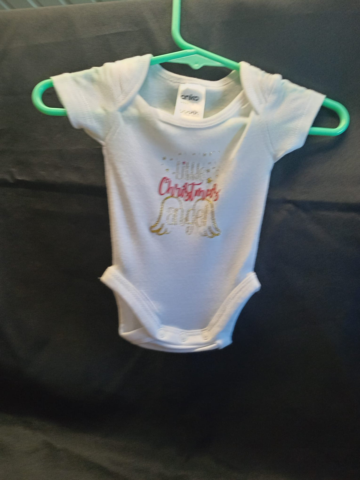 Baby Onesie - Short Sleeve - Little Christmas Angel
