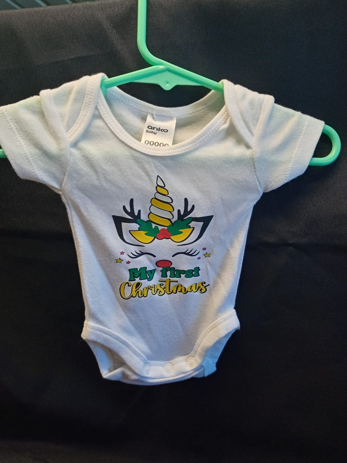 Baby Onesie - Short Sleeve - My First Christmas