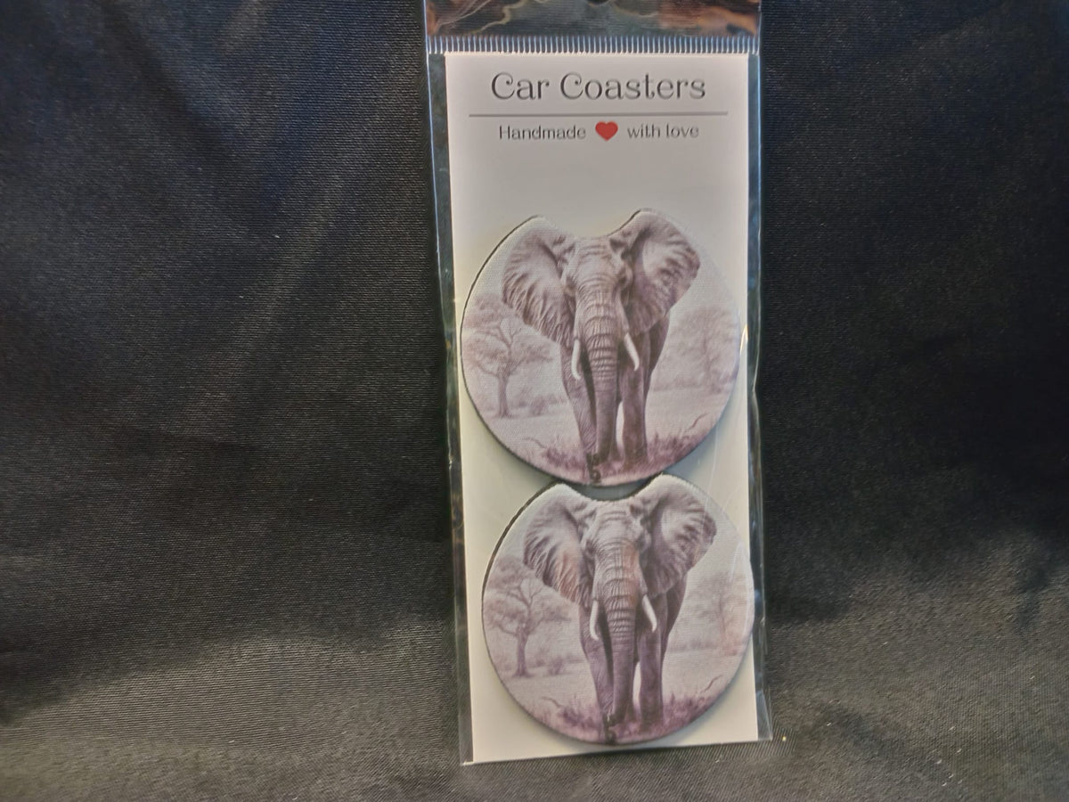 Coasters (set of 2) - Sublimation - Big 5 Pencil - Elephant