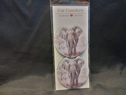 Coasters (set of 2) - Sublimation - Big 5 Pencil - Elephant